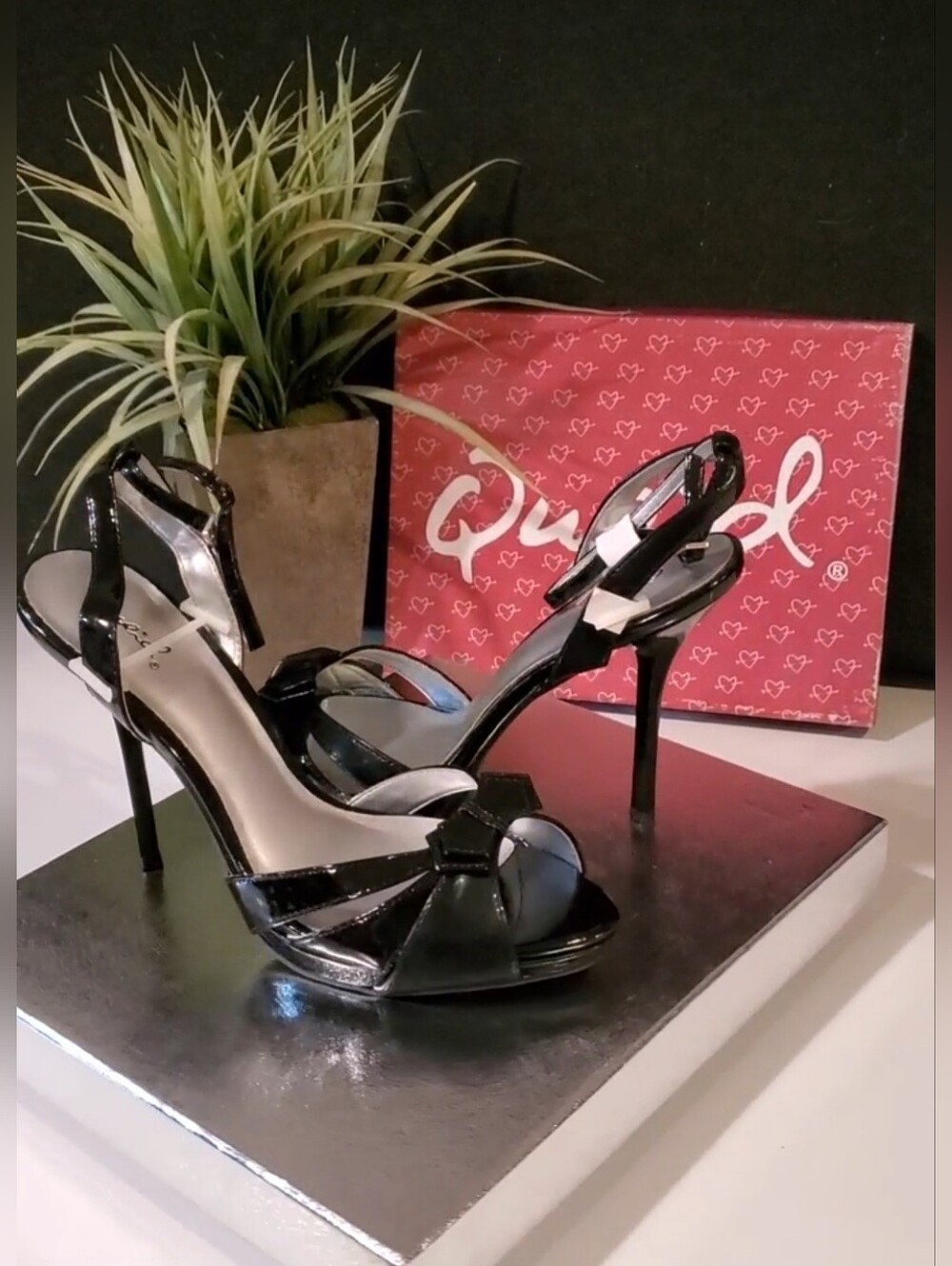 Qupid AFFAIR-08 Black High Heel Shoes